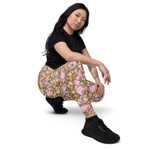 Brew And Oink on a Leggings with Pockets