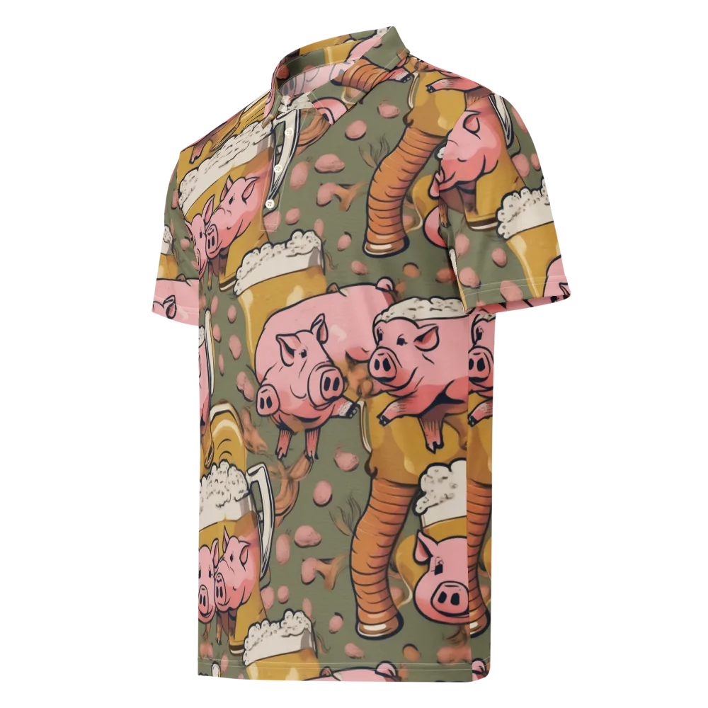Bacon Brew on Men's Slim Fit Polo Shirt — Left Front