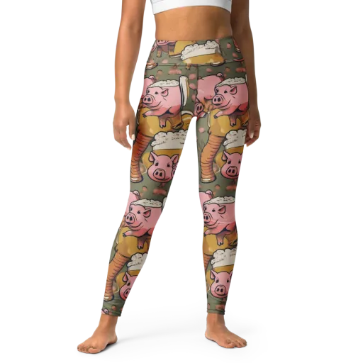 Bacon Brew on a Yoga Leggings