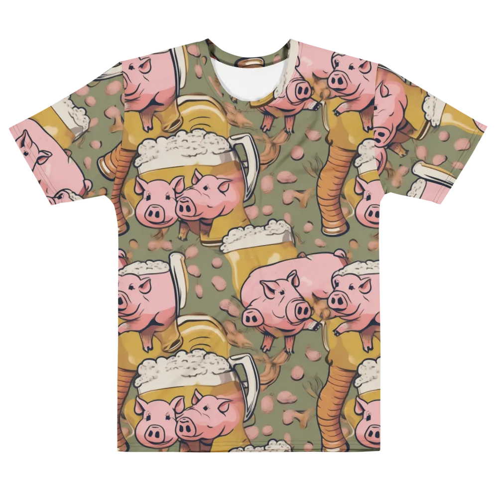 Bacon Brew on Men's Cotton Crew Neck T-Shirt — Front