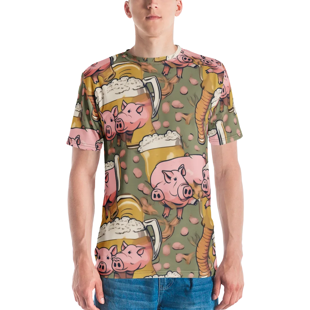 Bacon Brew on Men's Crew Neck T-Shirt — Front