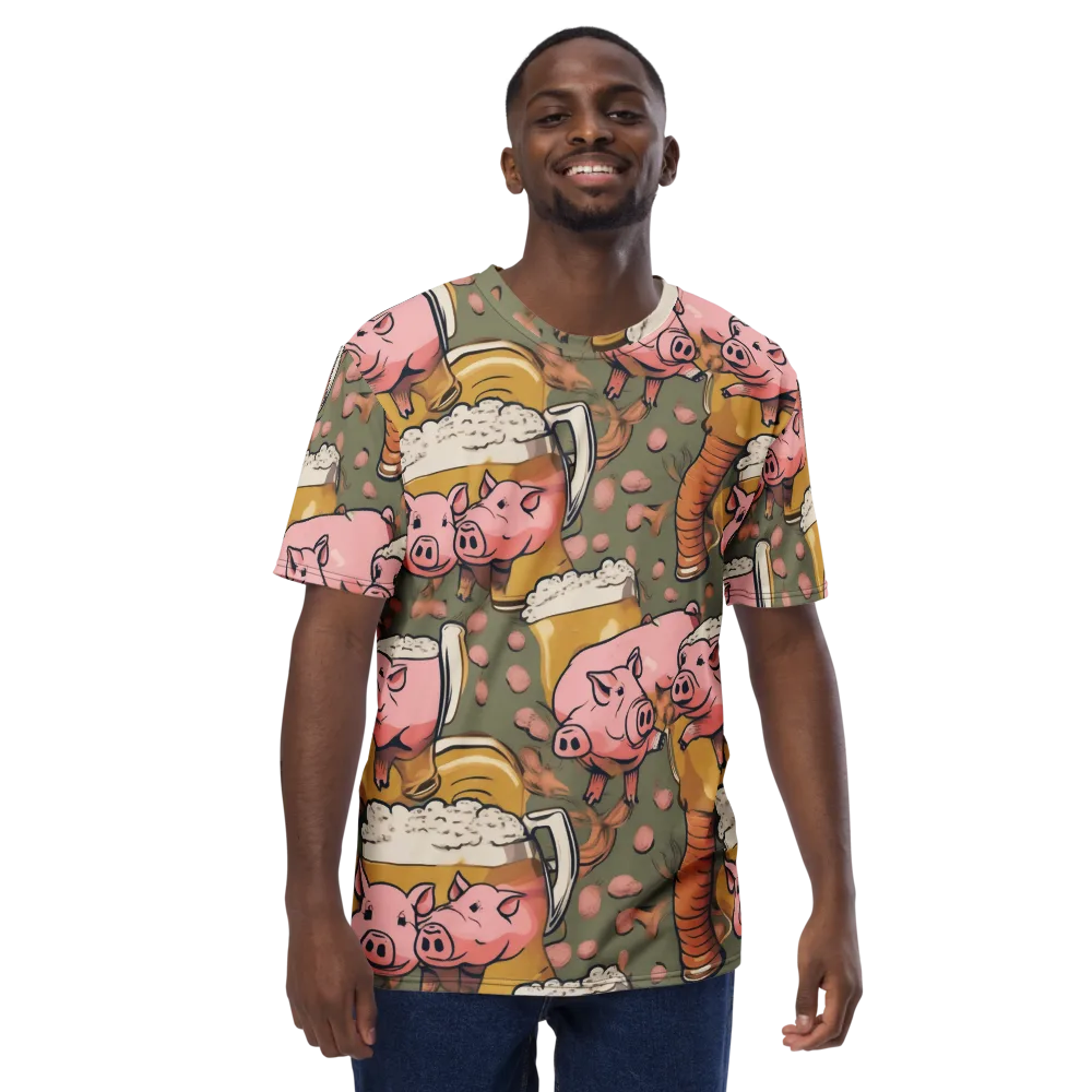 Bacon Brew on Men's Crew Neck T-Shirt — Front