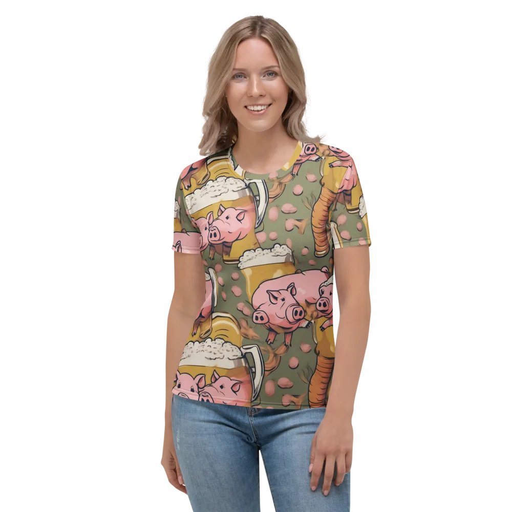 Bacon Brew on Women's Crew Neck T-Shirt — Front