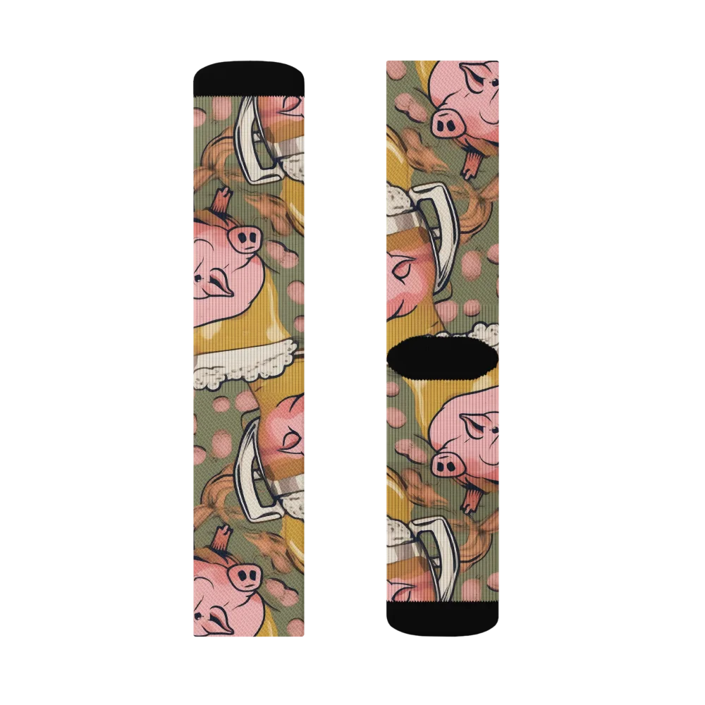 Bacon Brew on Socks — Right Sock