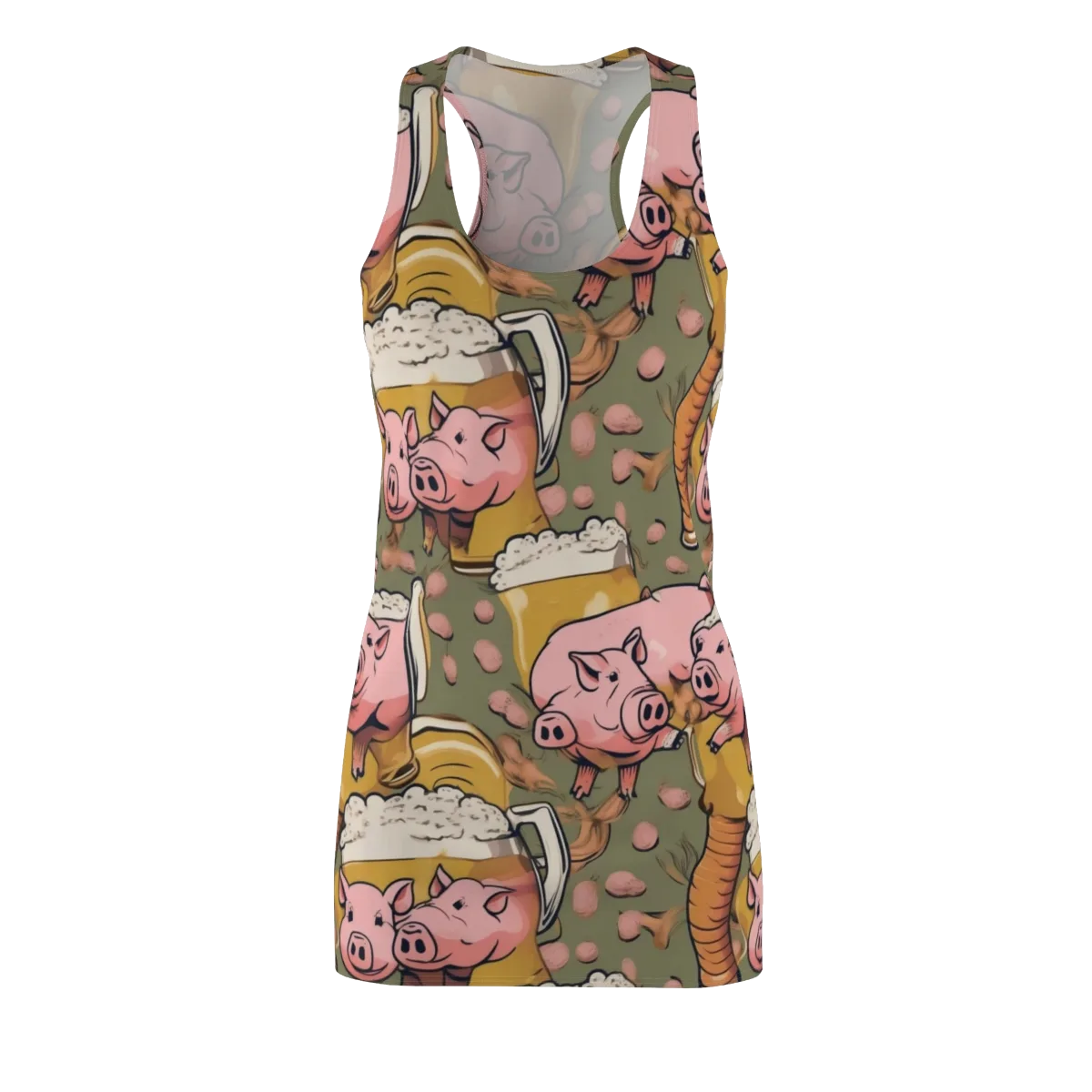 Bacon Brew on Racerback Dress — Front
