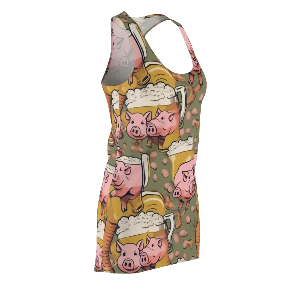 Bacon Brew on Racerback Dress — Front Side