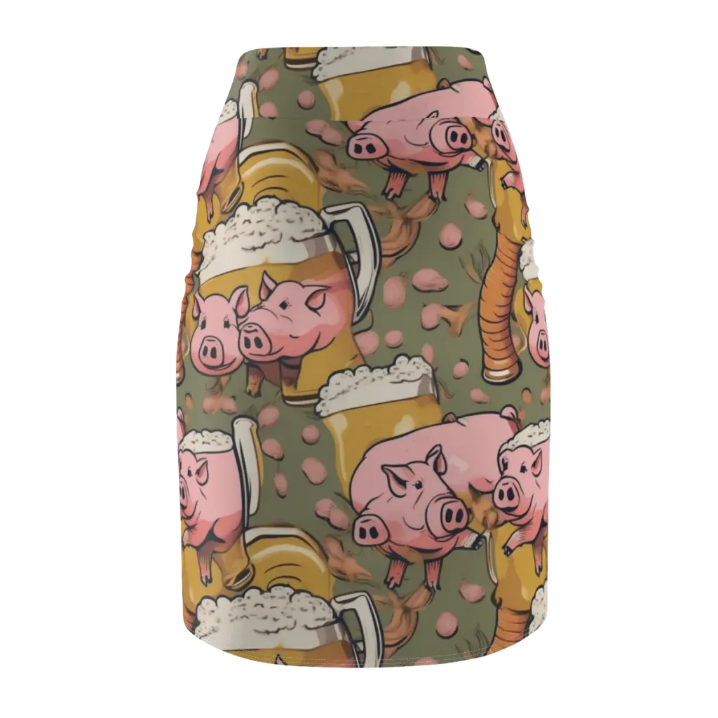 Bacon Brew on Pencil Skirt — Back