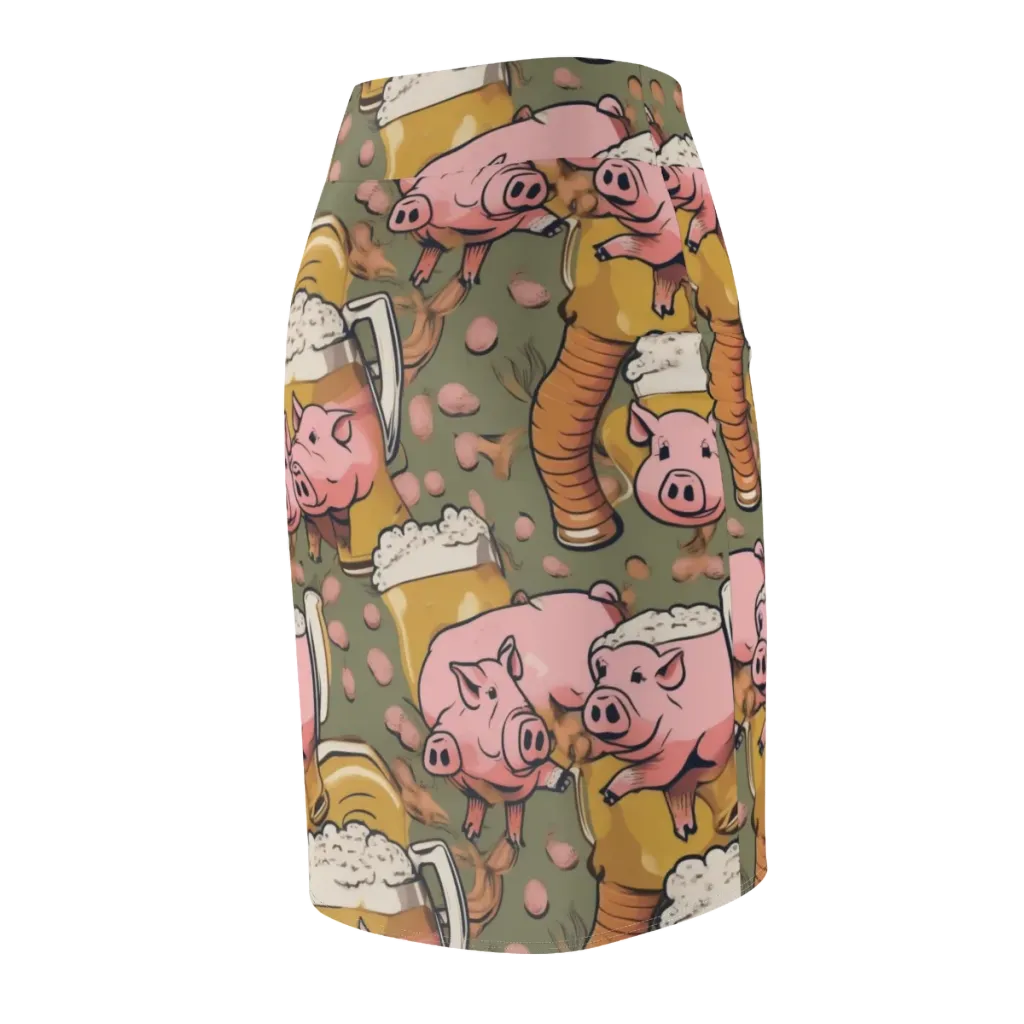 Bacon Brew on Pencil Skirt — Back Side