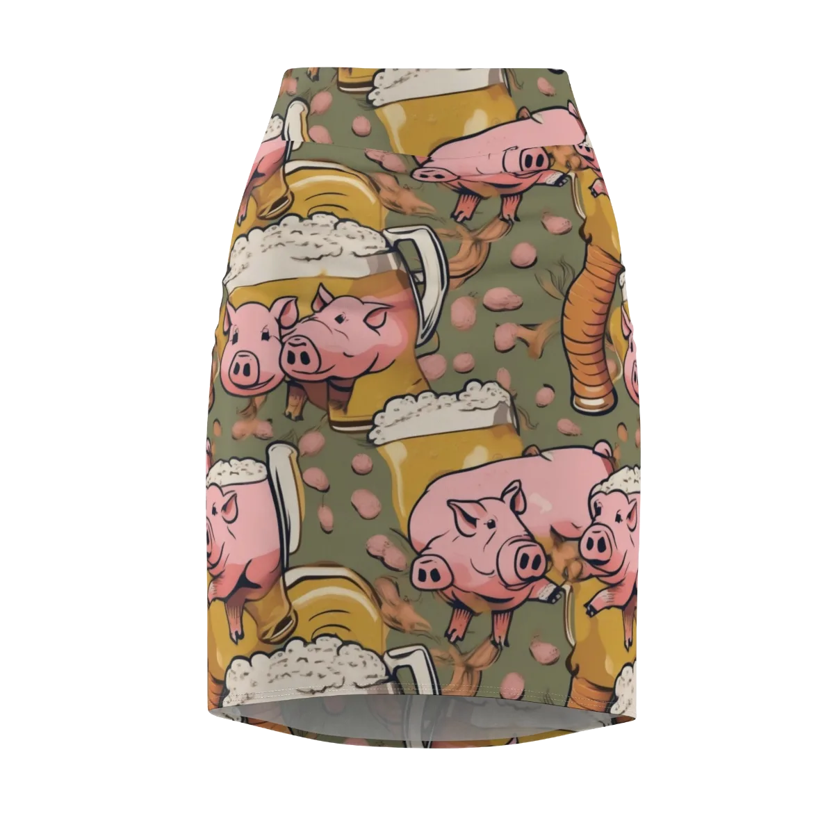 Bacon Brew on Pencil Skirt — Front