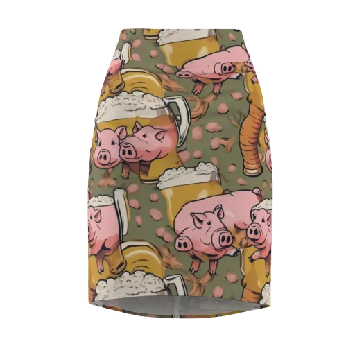 Bacon Brew on a Pencil Skirt