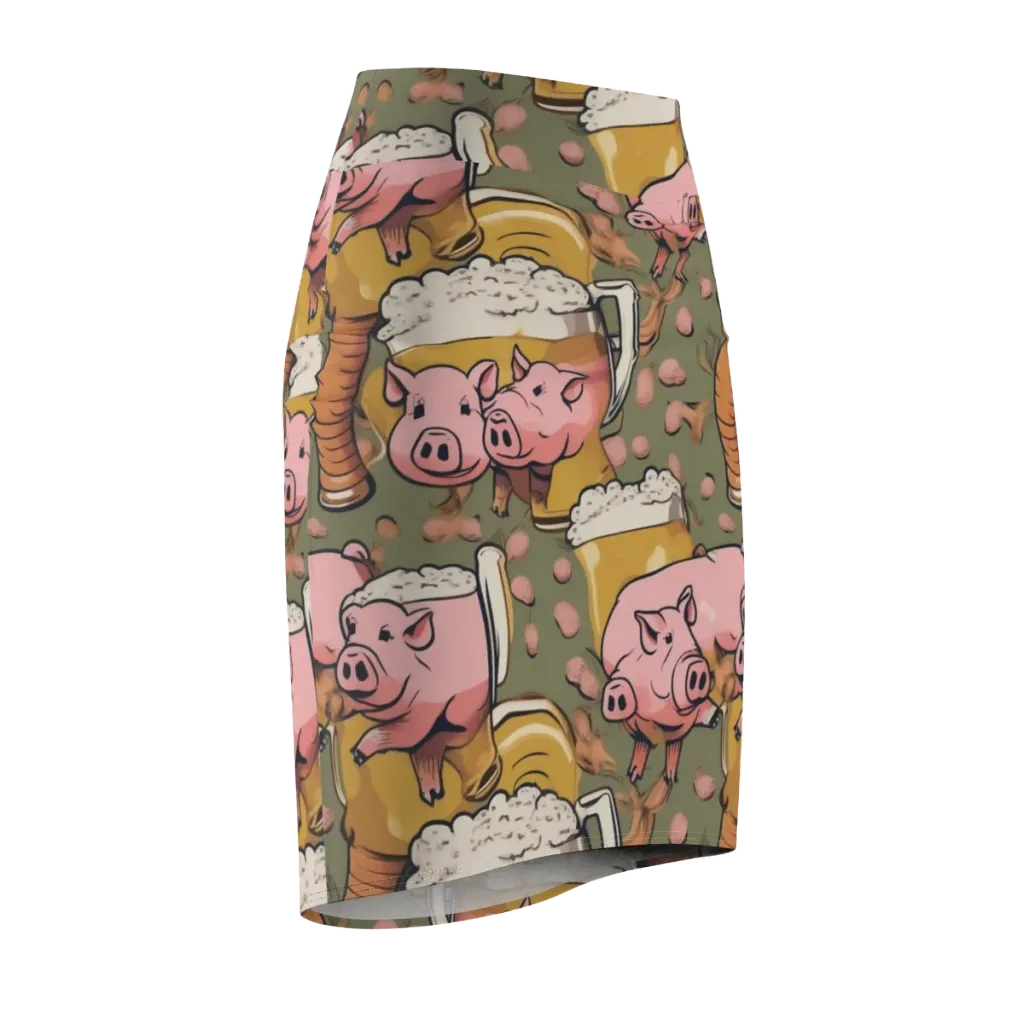 Bacon Brew on Pencil Skirt — Front Side