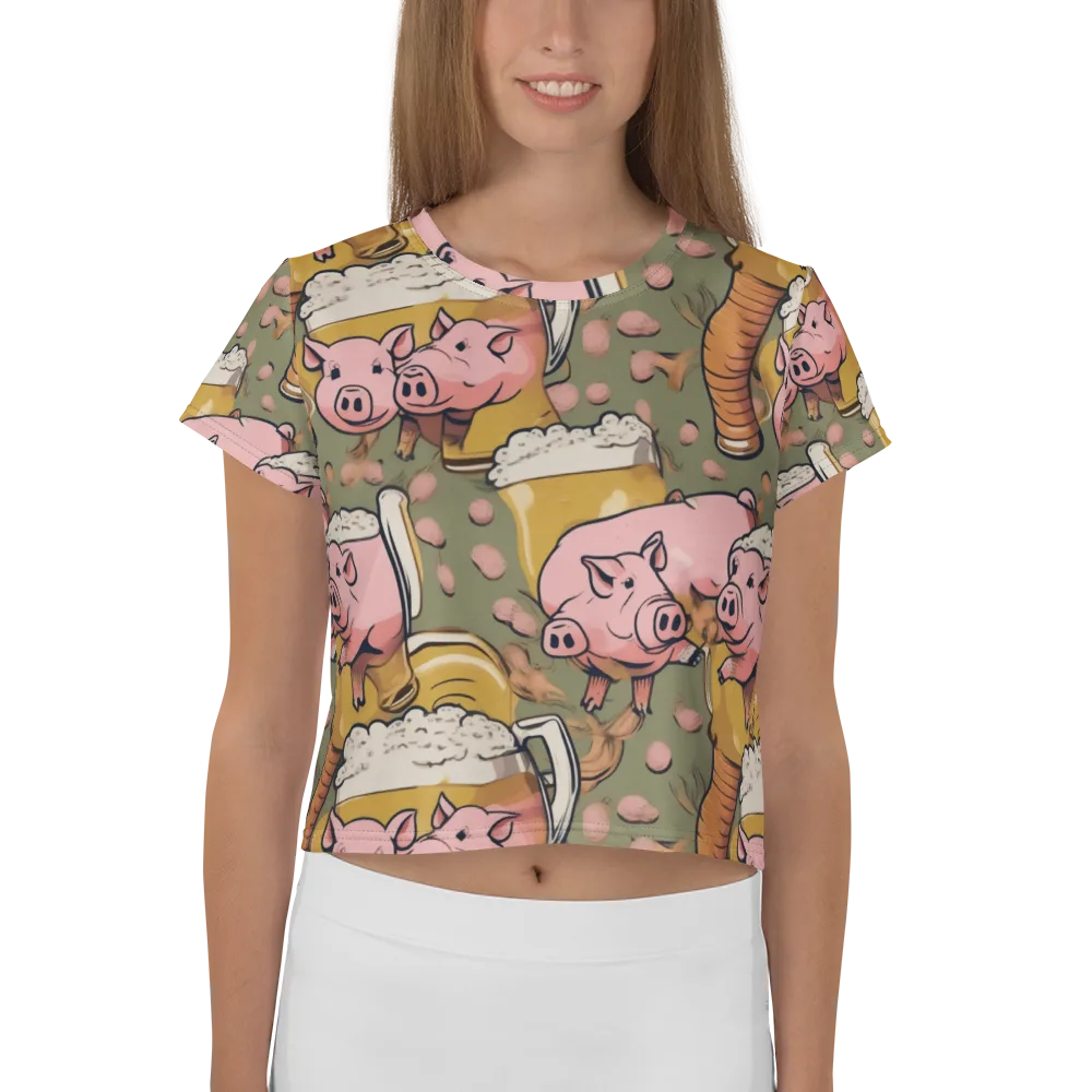 Bacon Brew on Crop Tee — Front