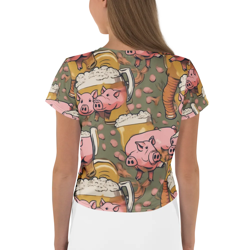 Bacon Brew on Crop Tee — Back
