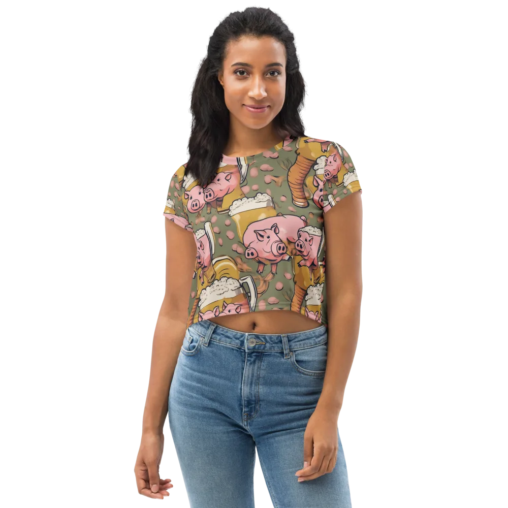 Bacon Brew on Crop Tee — Front
