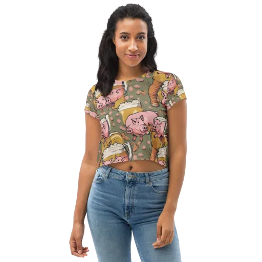 Bacon Brew on a Crop Tee