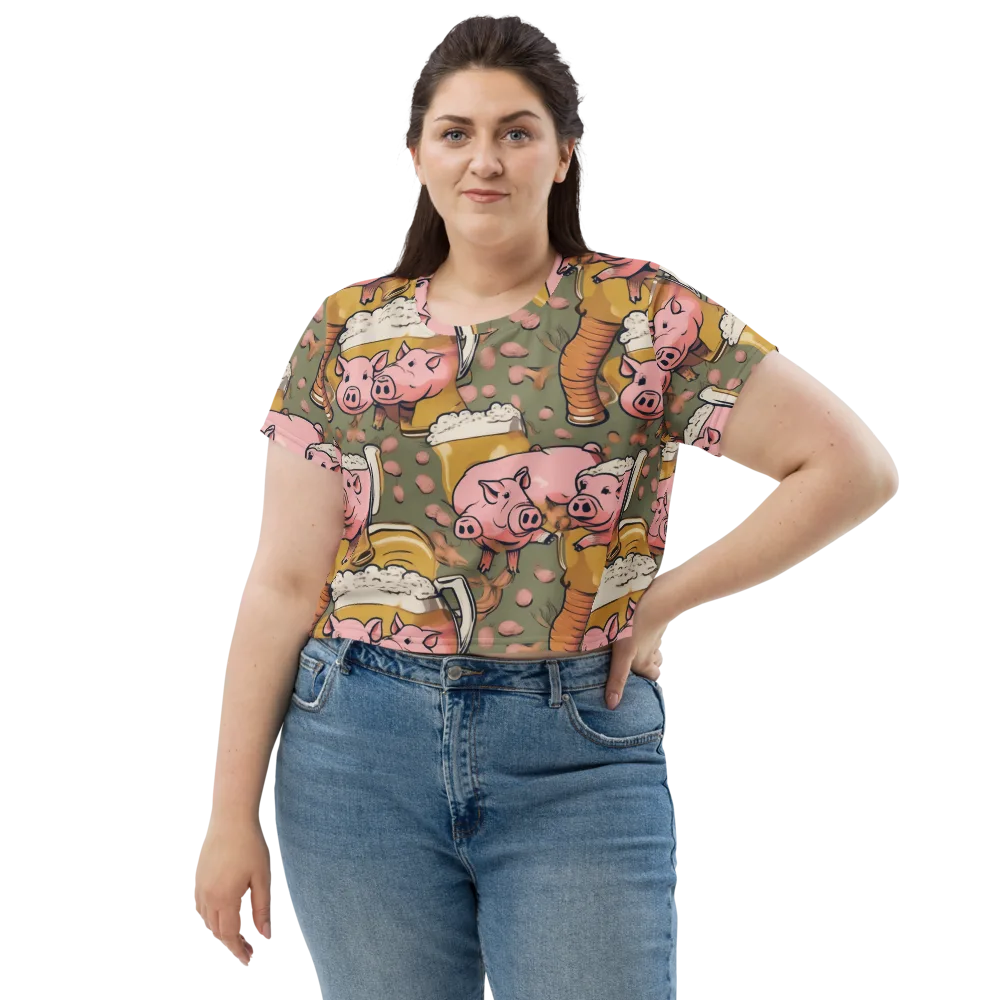 Bacon Brew on Crop Tee — Front