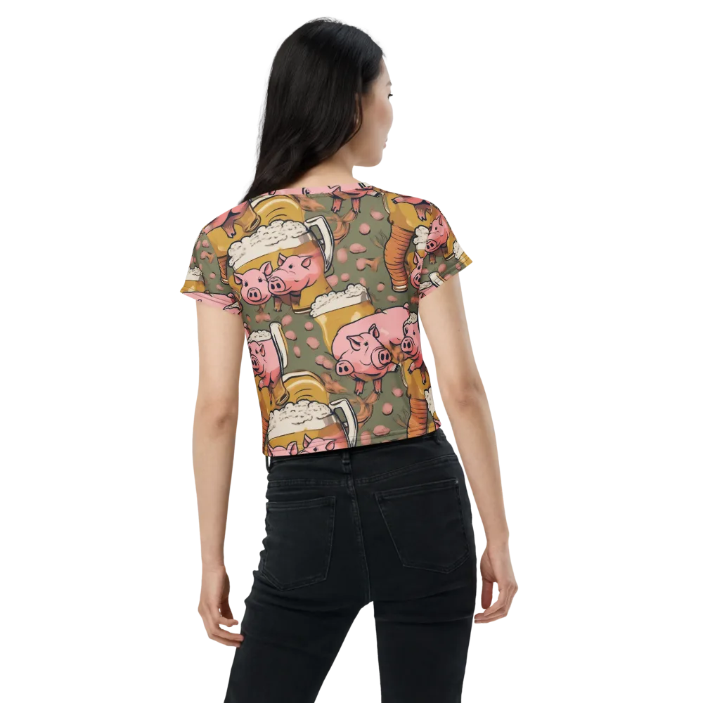 Bacon Brew on Crop Tee — Back