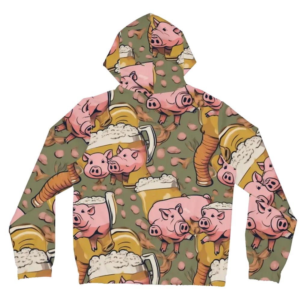 Bacon Brew on Women's Full-Zip Hoodie — Back
