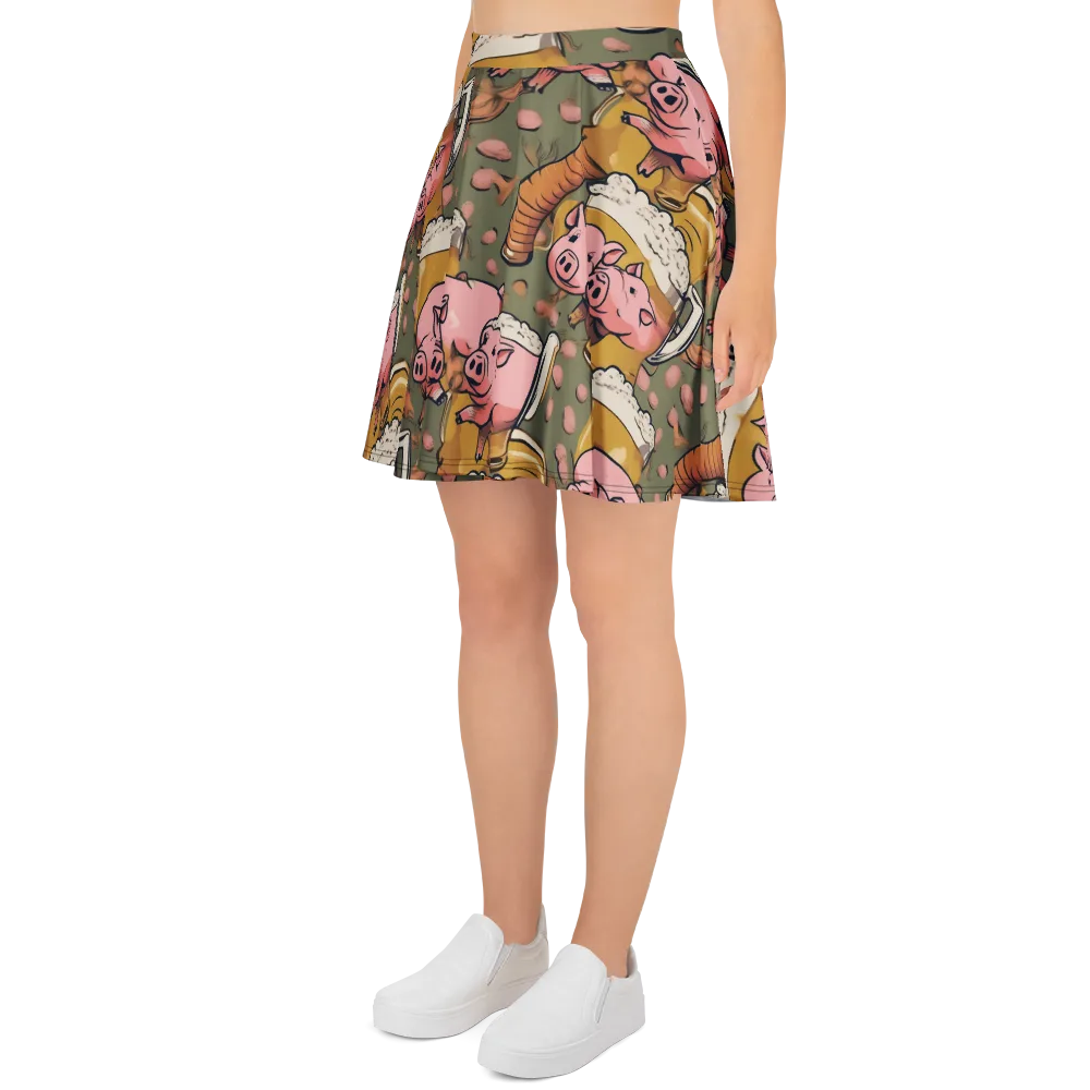 Bacon Brew on Skater Skirt — Left