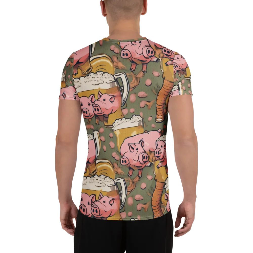 Bacon Brew on Men's Athletic T-Shirt — Back