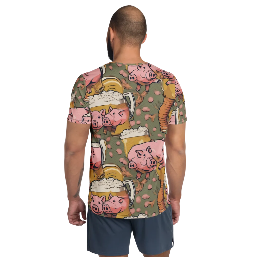 Bacon Brew on Men's Athletic T-Shirt — Back