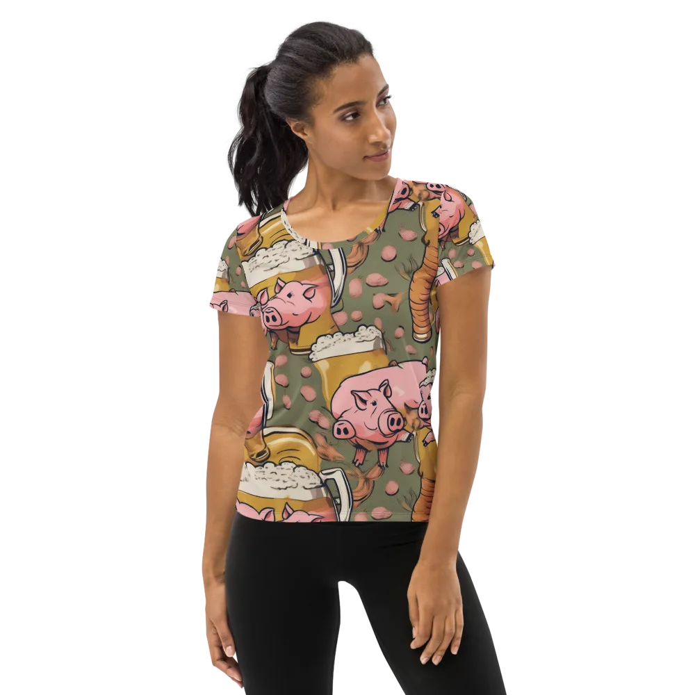 Bacon Brew on Women's Athletic T-Shirt — Front