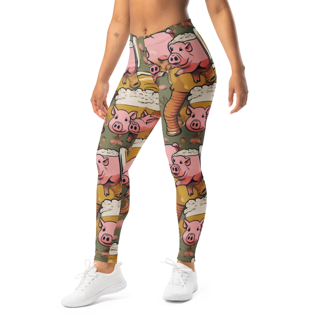 Bacon Brew on Leggings — Left Front