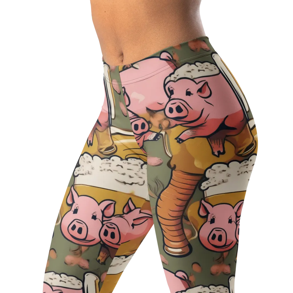 Bacon Brew on Leggings — Left Front