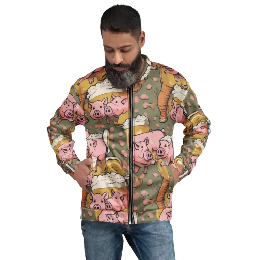 Bacon Brew on a Bomber Jacket