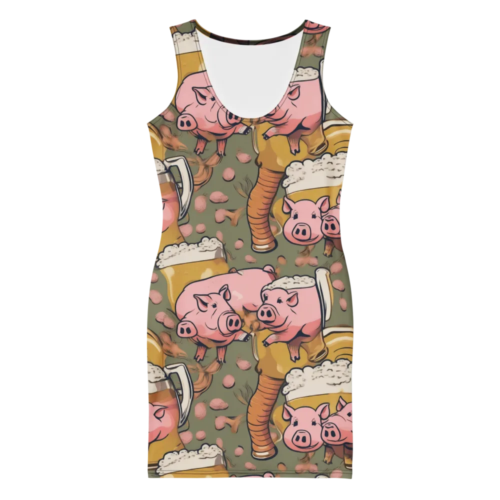Bacon Brew on Bodycon Dress — Front
