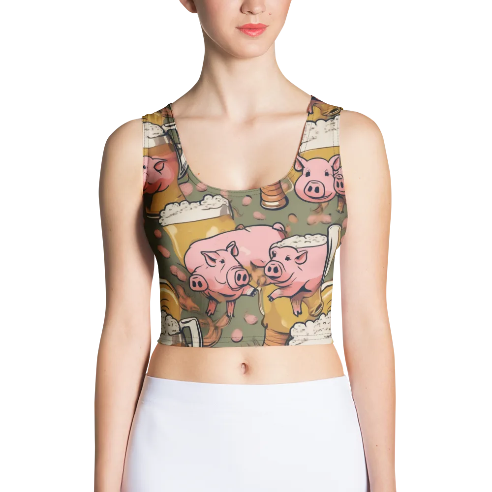 Bacon Brew on Crop Top — Front