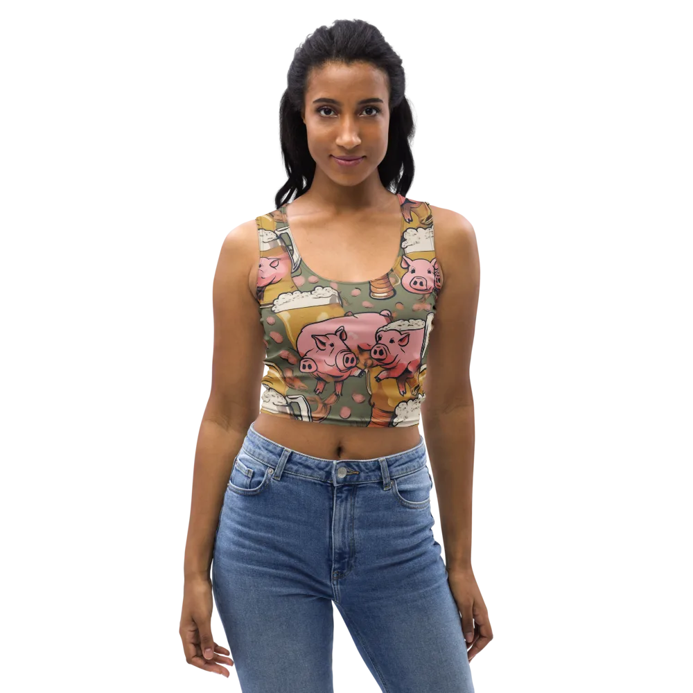 Bacon Brew on Crop Top — Front
