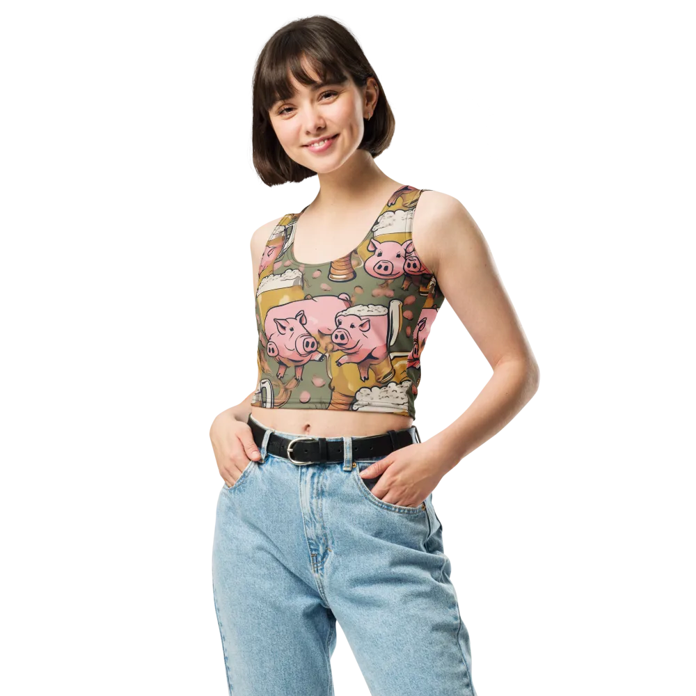 Bacon Brew on Crop Top — Front