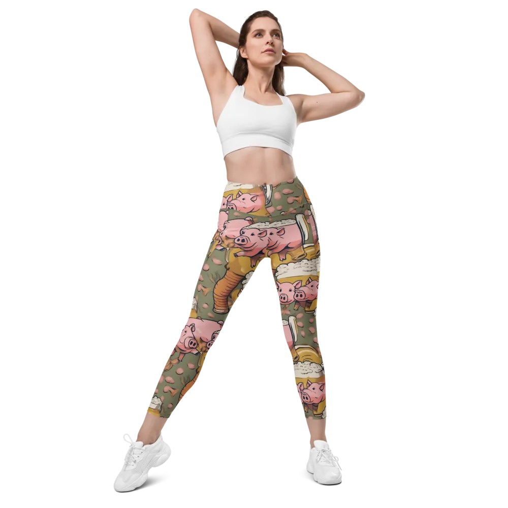 Bacon Brew on Leggings with Pockets — Front