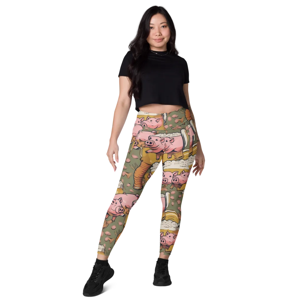 Bacon Brew on Leggings with Pockets — Front