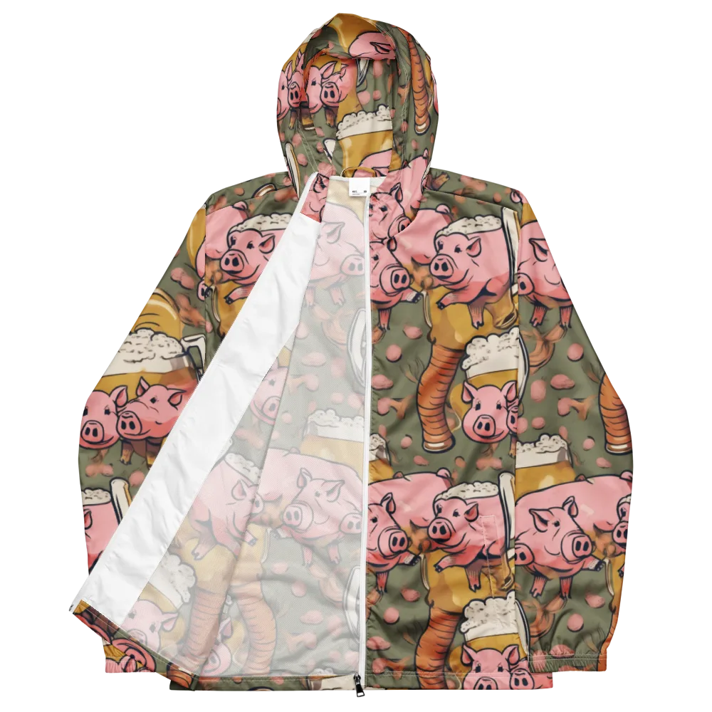 Bacon Brew on Men's Windbreaker — Front