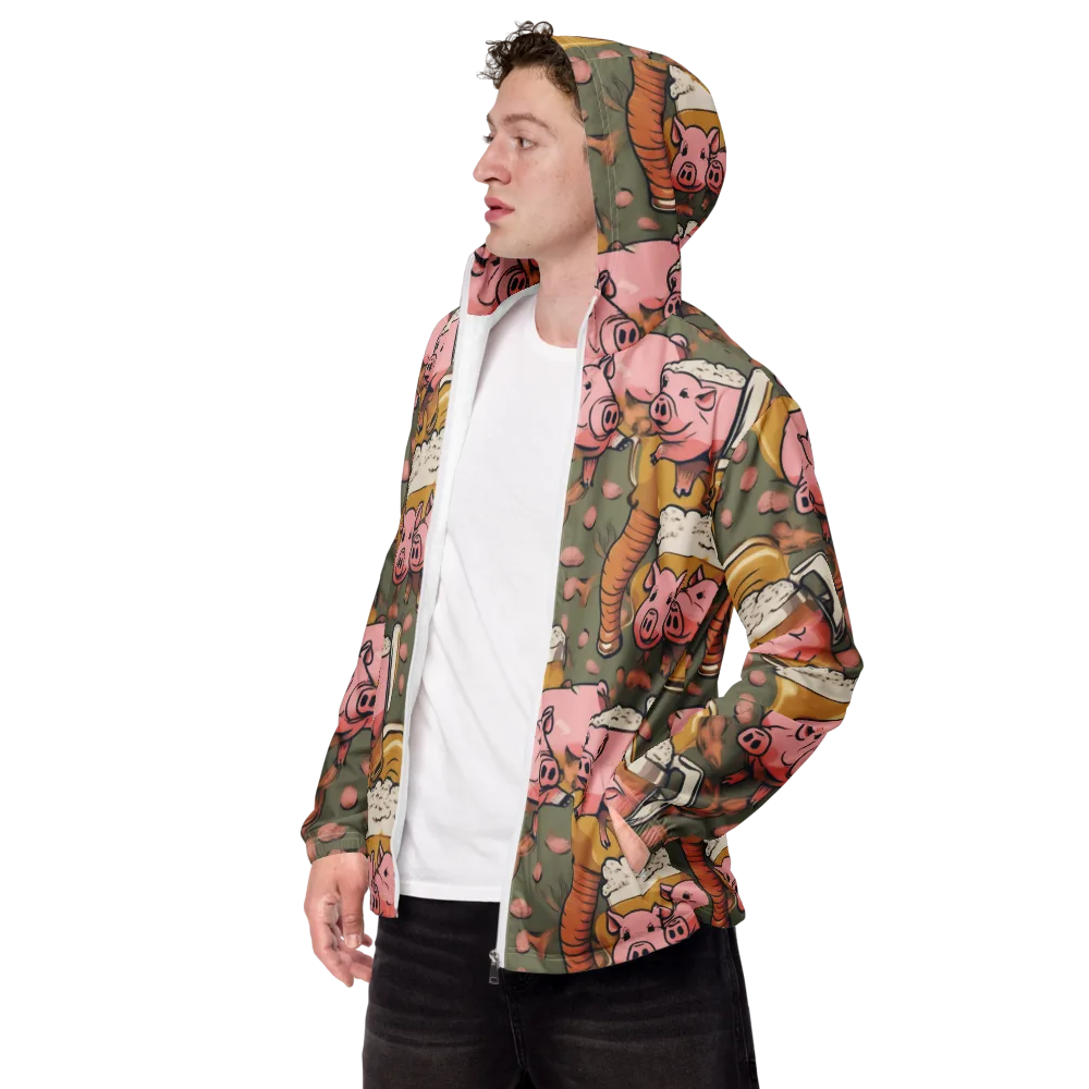 Bacon Brew on Men's Windbreaker — Left Front