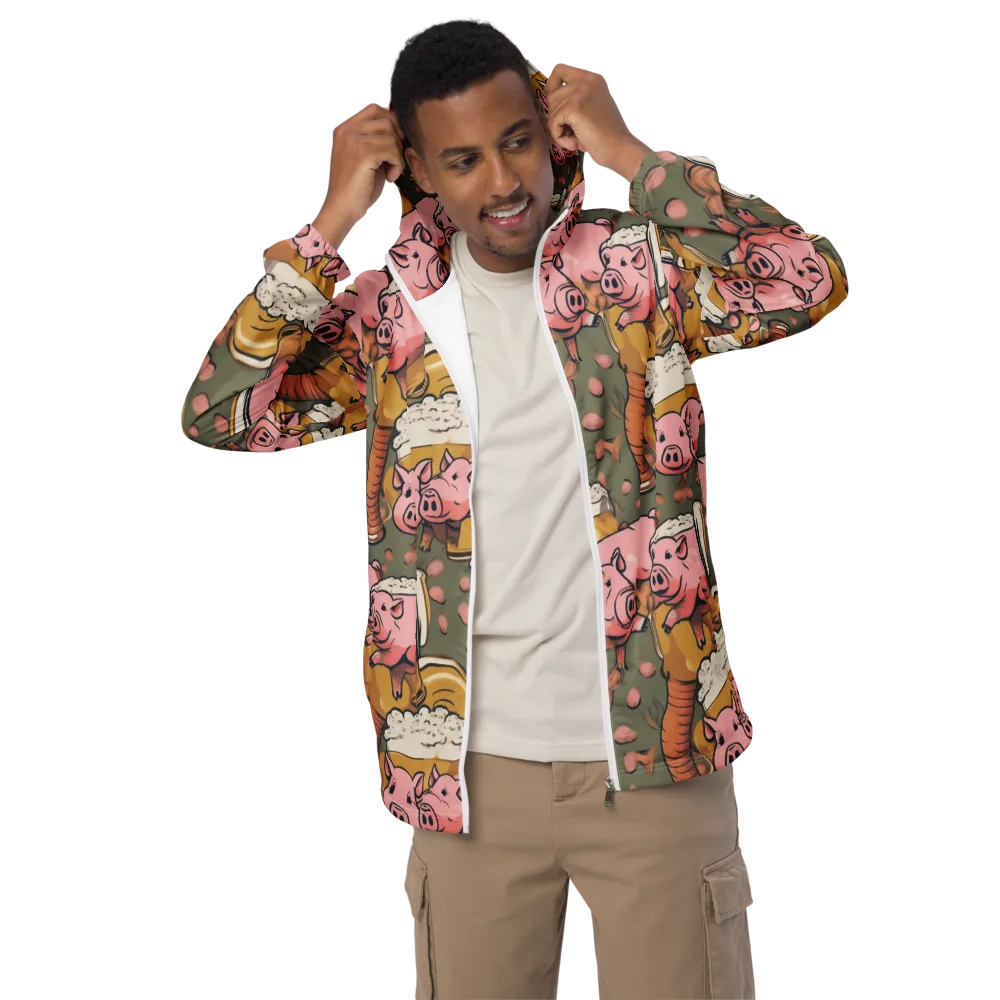 Bacon Brew on Men's Windbreaker — Front