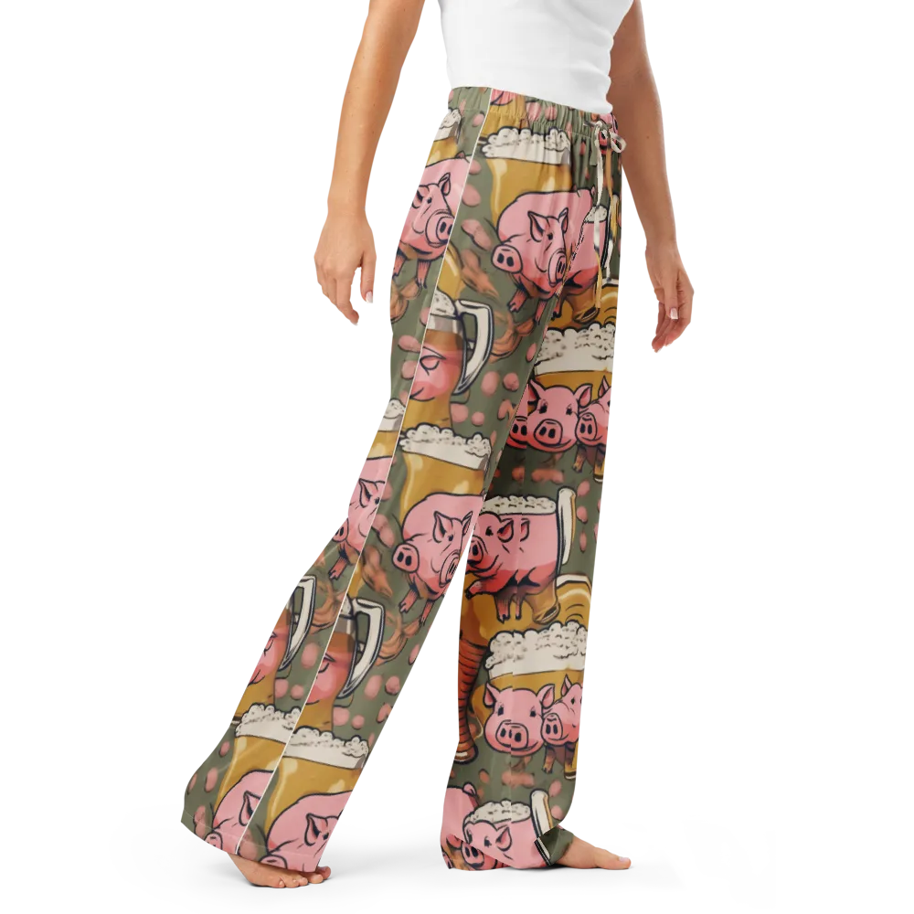 Bacon Brew on Women's Pajama Pants — Right Front