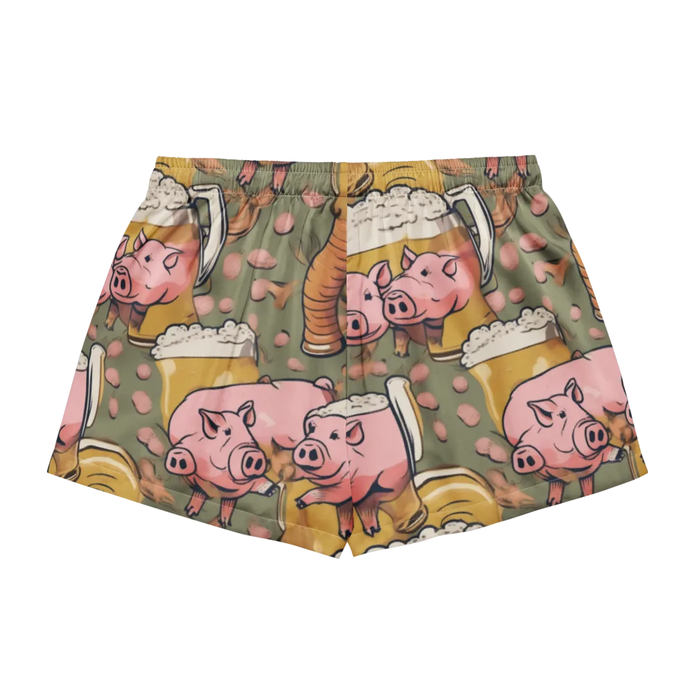 Bacon Brew on Women's Pajama Shorts — Back