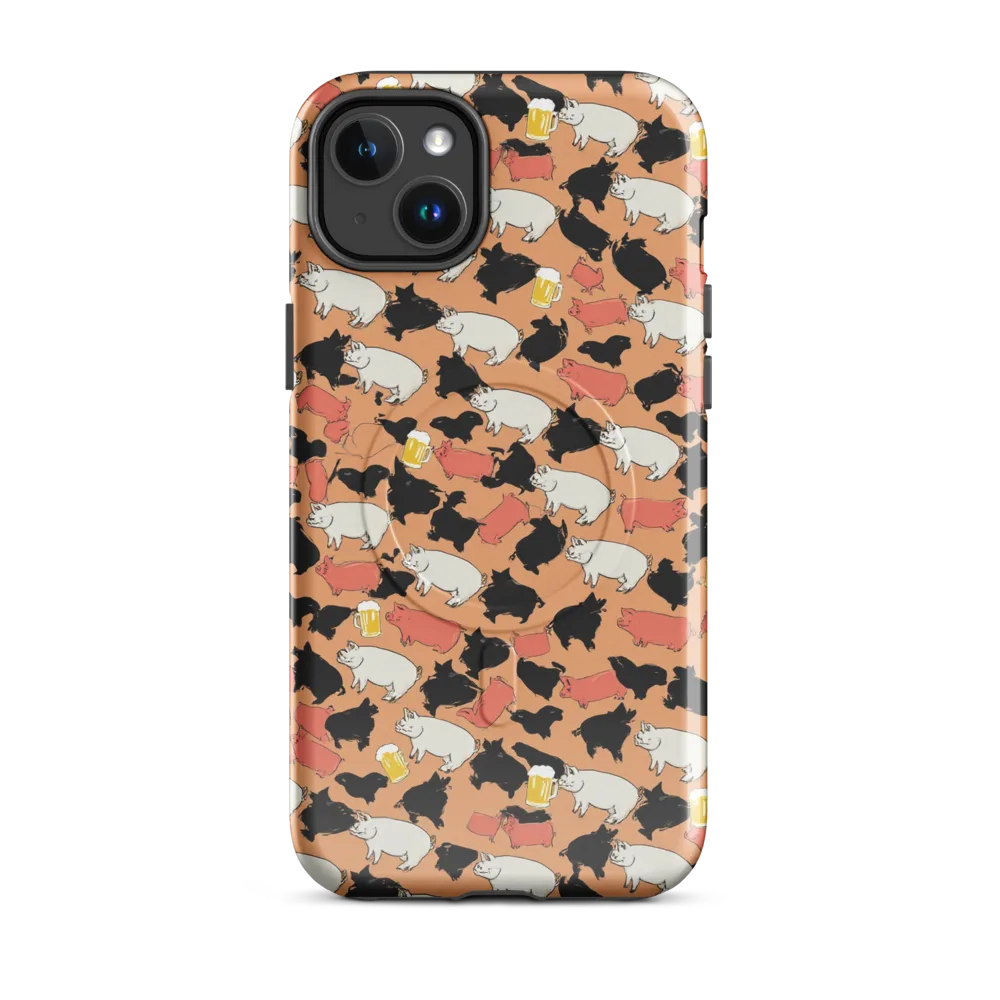 Porcine Party on MagSafe Tough Case for iPhone® — Front