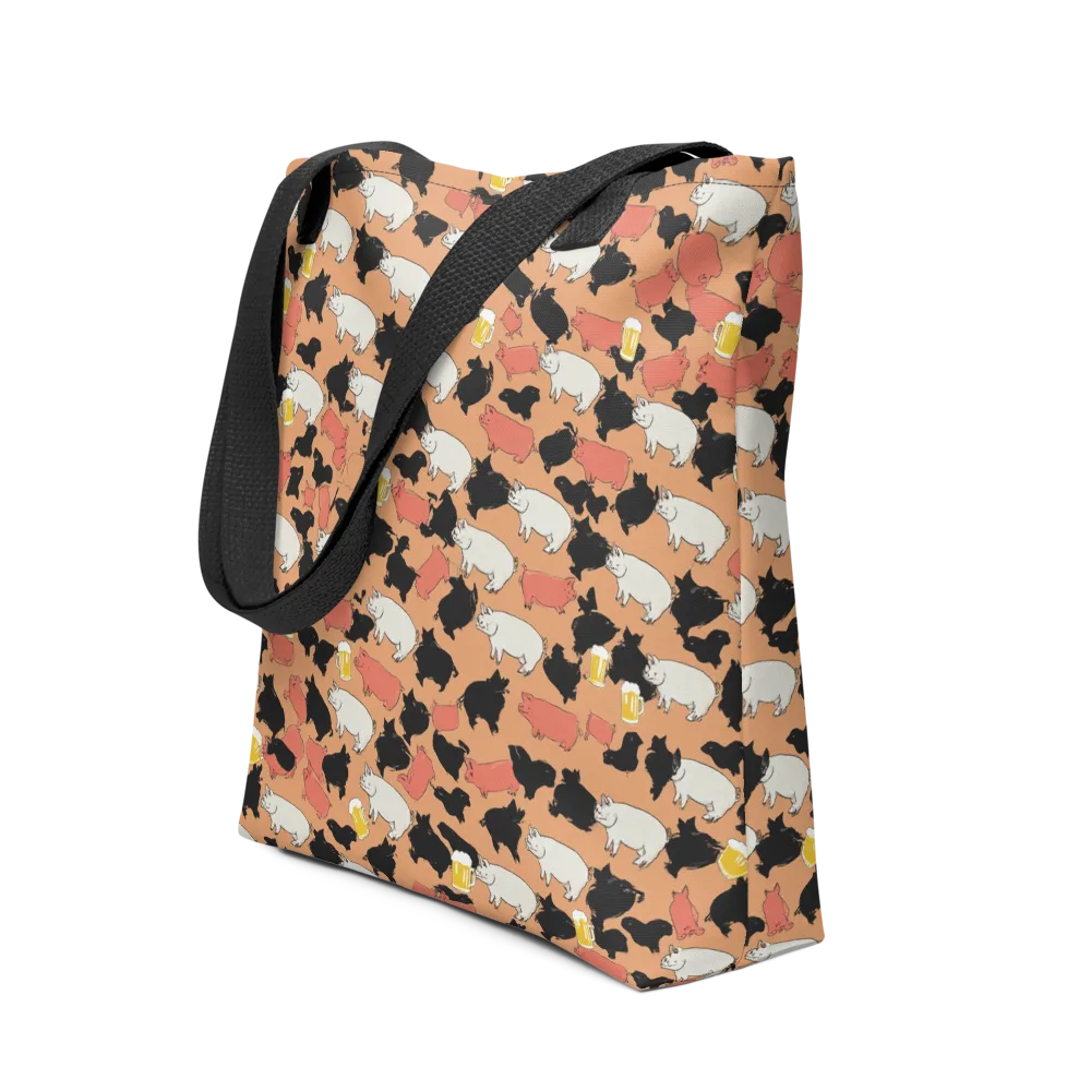 Porcine Party on Tote Bag — Front