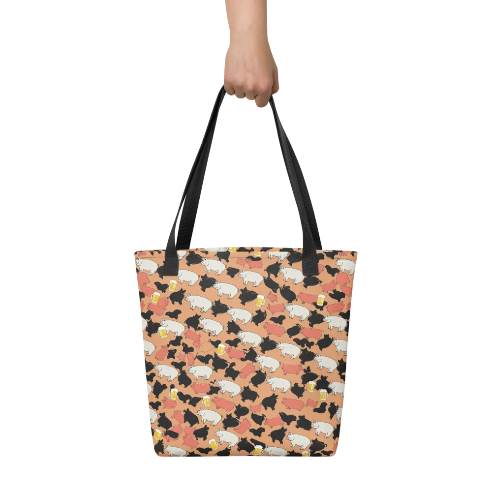 Porcine Party on Tote Bag — Front