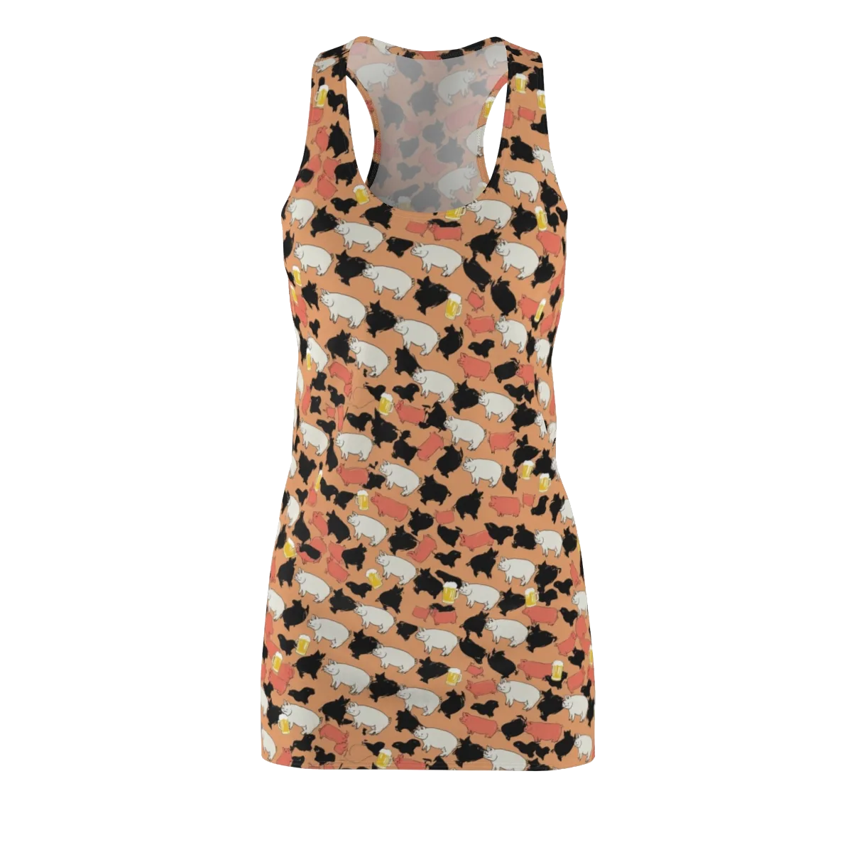 Porcine Party on Racerback Dress — Front