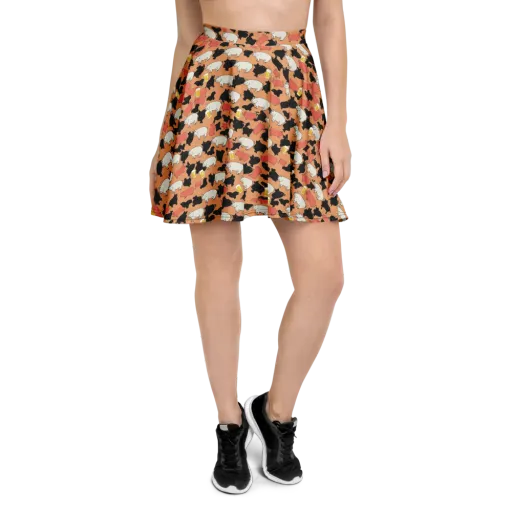 Porcine Party on a Skater Skirt
