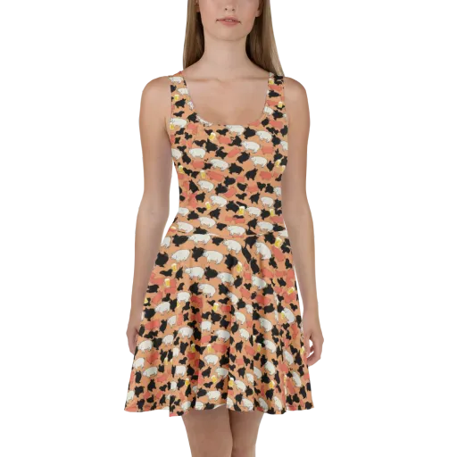 Porcine Party on a Skater Dress