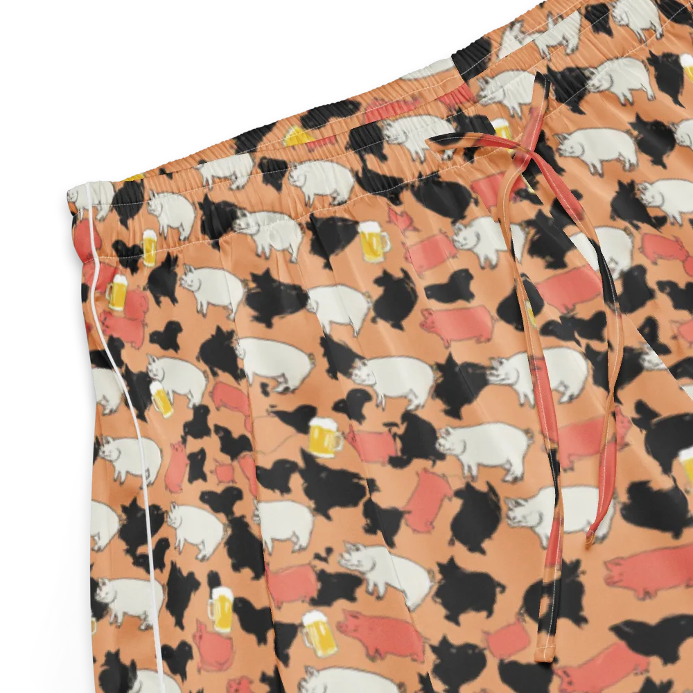 Porcine Party on Women's Pajama Shorts — Product details