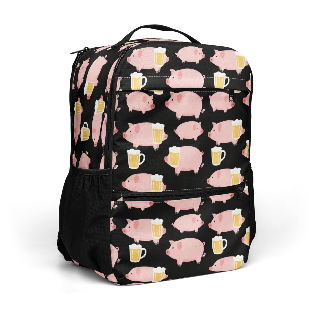 Boozy Barnyard on Utility Backpack — Right Front