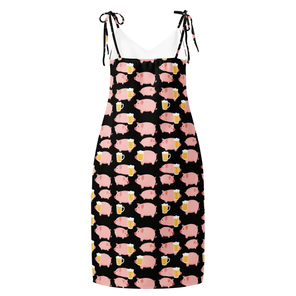 Boozy Barnyard on Slip Dress — Back