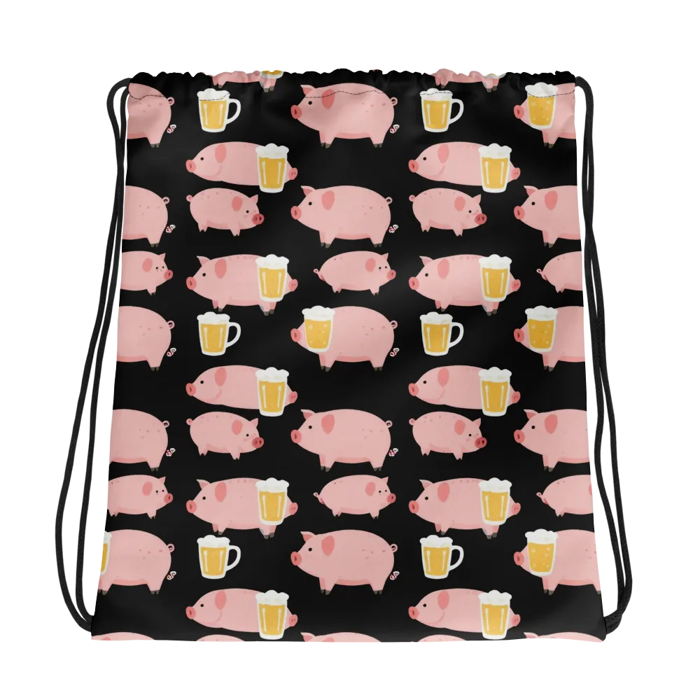 Boozy Barnyard on Drawstring Bag — Photo